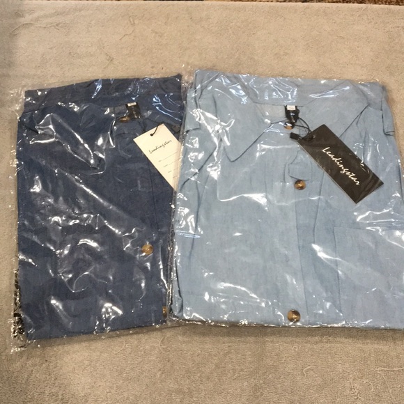 SALE🚨Blue Cotton Button-Down Shirt - Picture 4 of 6